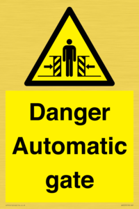 WV5253: Danger Automatic Gate