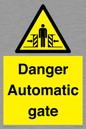WV5253: Danger Automatic Gate