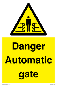 WV5253: Danger Automatic Gate