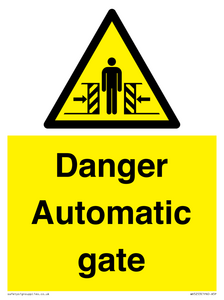 WV5253: Danger Automatic Gate