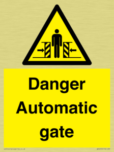 WV5253: Danger Automatic Gate