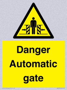 WV5253: Danger Automatic Gate