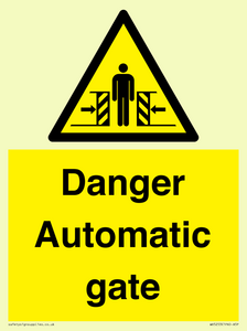 WV5253: Danger Automatic Gate