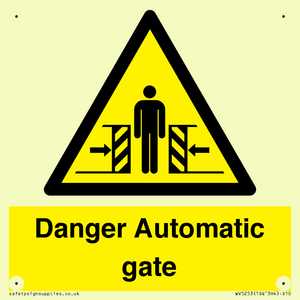 WV5253: Danger Automatic Gate