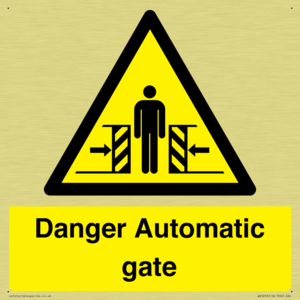 WV5253: Danger Automatic Gate