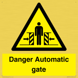 WV5253: Danger Automatic Gate