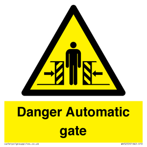 WV5253: Danger Automatic Gate