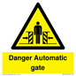 WV5253: Danger Automatic Gate