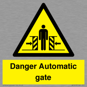 WV5253: Danger Automatic Gate
