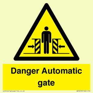 WV5253: Danger Automatic Gate