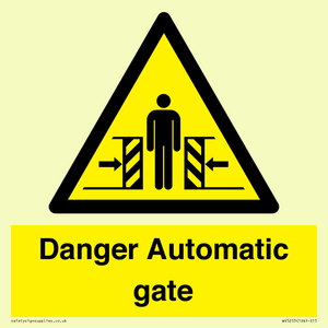 WV5253: Danger Automatic Gate