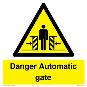 WV5253: Danger Automatic Gate