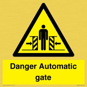 WV5253: Danger Automatic Gate
