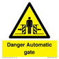 WV5253: Danger Automatic Gate