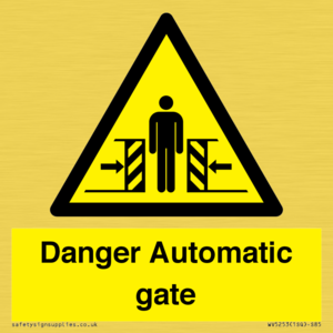 WV5253: Danger Automatic Gate