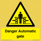 WV5253: Danger Automatic Gate