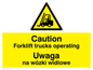 WV5284: Polish / English - Caution Forklift truck