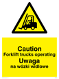 WV5284: Polish / English - Caution Forklift truck