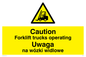 WV5284: Polish / English - Caution Forklift truck