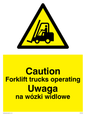 WV5284: Polish / English - Caution Forklift truck