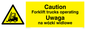WV5284: Polish / English - Caution Forklift truck
