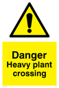 WV5291: Danger Heavy plant crossing