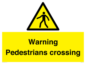 WV5292: Warning Pedestrians crossing