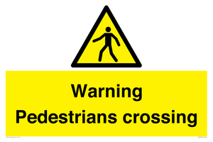 WV5292: Warning Pedestrians crossing