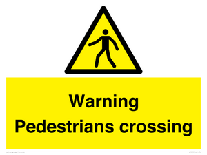 WV5292: Warning Pedestrians crossing