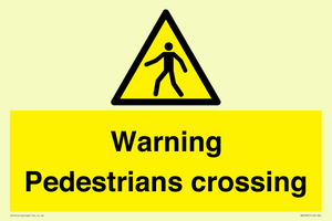WV5292: Warning Pedestrians crossing