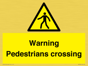 WV5292: Warning Pedestrians crossing