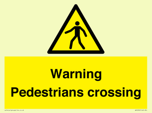 WV5292: Warning Pedestrians crossing