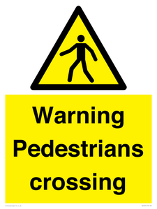 WV5292: Warning Pedestrians crossing