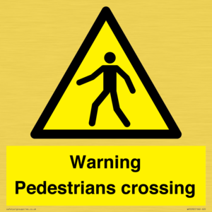 WV5292: Warning Pedestrians crossing