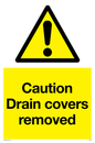 WV5338: Caution Drain covers removed