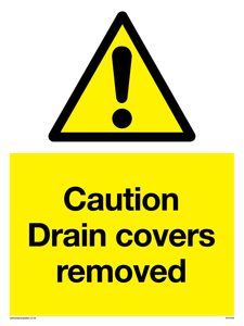 WV5338: Caution Drain covers removed