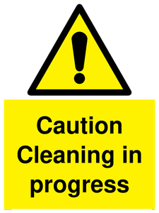 WV5406: Caution Cleaning in progress