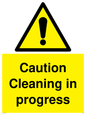 WV5406: Caution Cleaning in progress