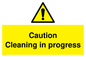 WV5406: Caution Cleaning in progress