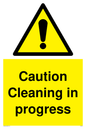 WV5406: Caution Cleaning in progress