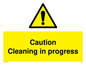 WV5406: Caution Cleaning in progress