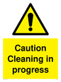 WV5406: Caution Cleaning in progress