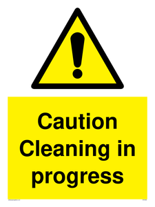 WV5406: Caution Cleaning in progress