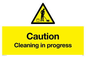WV5406: Caution Cleaning in progress