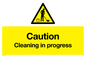WV5406: Caution Cleaning in progress