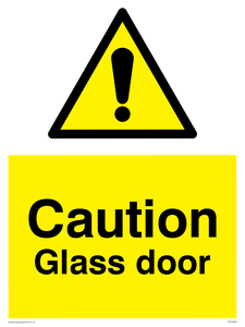WV5409: Caution Glass door