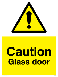 WV5409: Caution Glass door