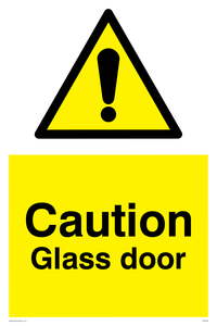 WV5409: Caution Glass door