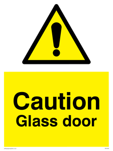 WV5409: Caution Glass door