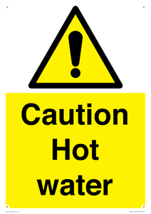 WV5412: Caution Hot water